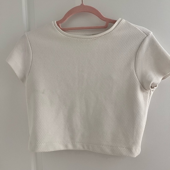 H&M Off White Crop Top Size 6 - Picture 1 of 11